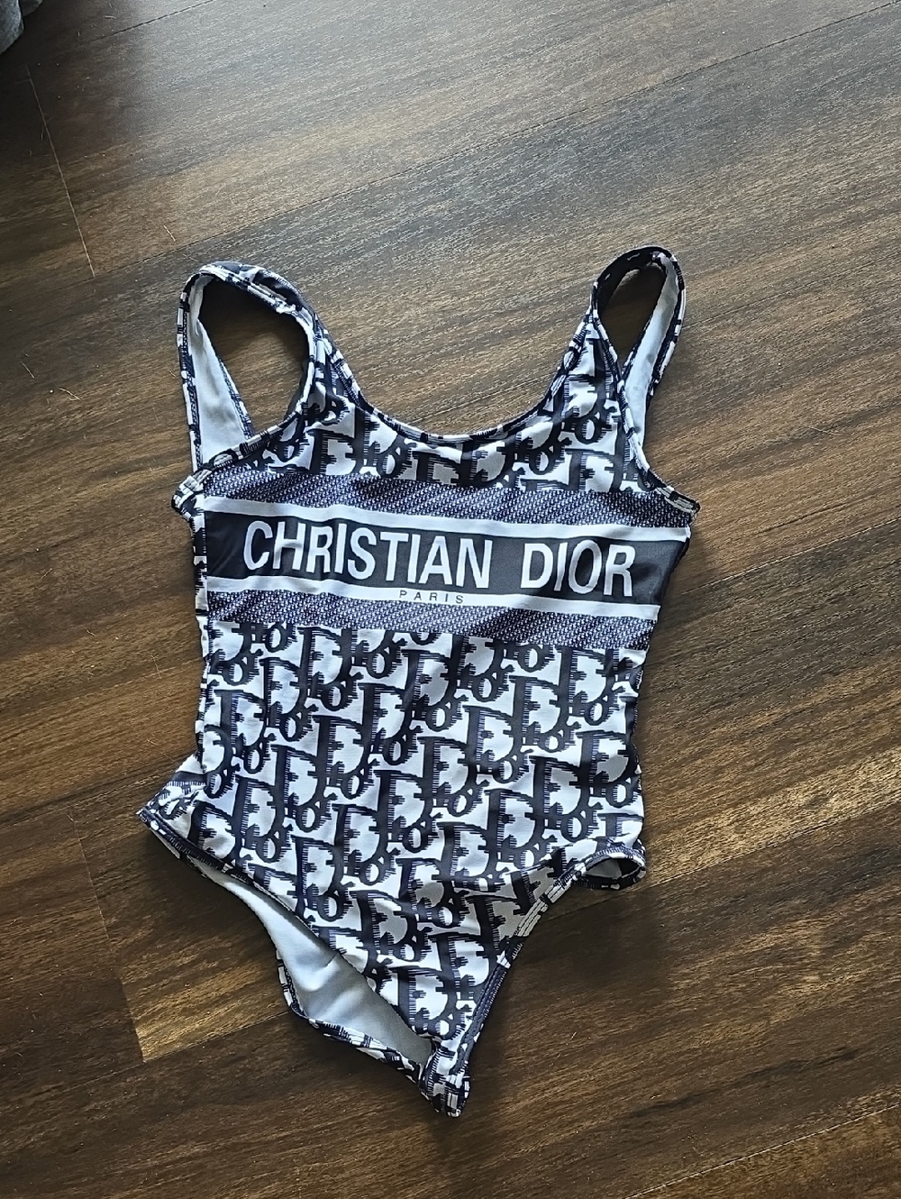 Dior Black and White Monogram One-Piece Swimsuit